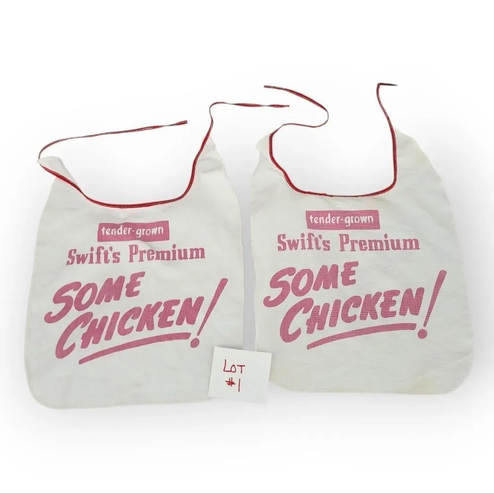 Swift's Premium Chicken Bibs Lot #1 Vintage Advertising